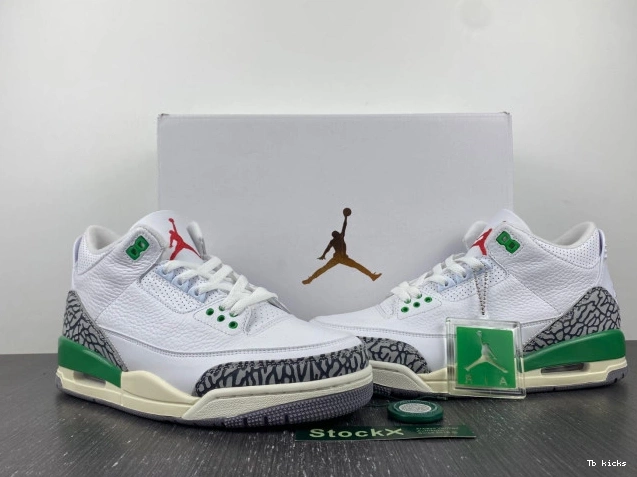 Reps TBK Retro Jordan CK9246-136 3 Green (W) Lucky 0810